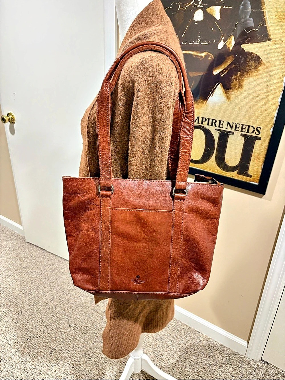 Wild West Los Angeles Cognac Leather Tote